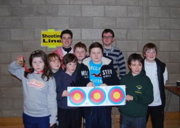Junior Roe Valley Archers who attended the Indoor Championships in Banbridge Leisure Centre