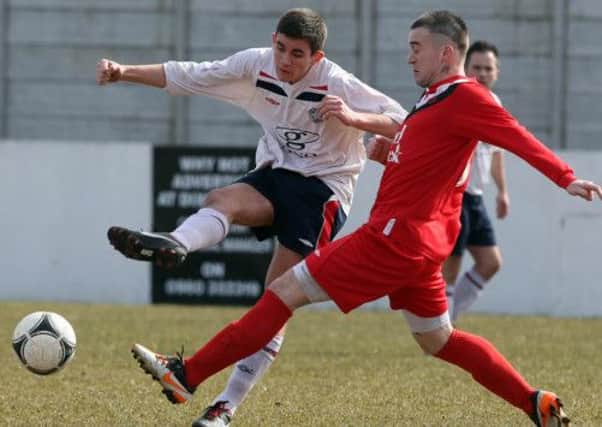 Simon McGowan scored twice in the 6-0 win against Sport and Leisure Swifts.