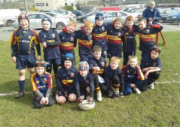 Banbridge U8s pictured after winning all their games and the Fair Play Trophy in Armagh's Festival of Rugby
