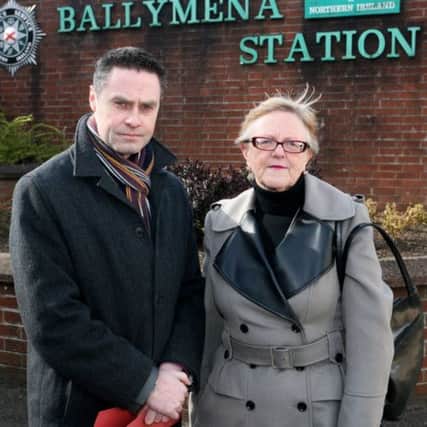 Paul Frew MLA and Cllr. Audrey Wales pictured prior to their meeting at Ballymena PSNI station. INBT15-200AC