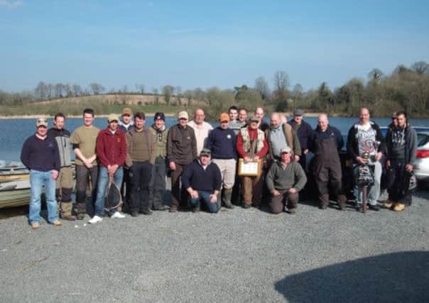 Some of the competitors who attended the Teggart Memorial Competition at Islandderry Fishery in Aid of Cystic Fibrosis