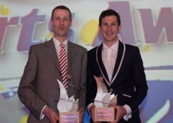 Coach of the Year Paddy McKillop with son Michael, who won Sportsperson of the Year with a Disability. INLT 16-909-CON