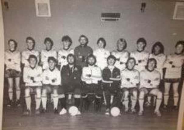 The team of 1983. Back row, left to right:- Trevor Adams, Adrian Fairley, Ivan Cochrane, Neil Anderson, Jim Bingham, Raymond Bingham, Anthony Fairley, Brian Ervine, Noel Cochrane and Ian McBride. Front row, left to right:- Linton McNeilly, Steven Reid, Sammy Clydesdale, Worthing Anderson, Elvis Hamilton, Gary Anderson and Sammy Ervine