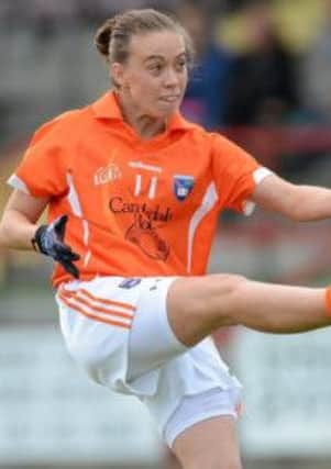 Mags McAlinden in action for Armagh Ladies.