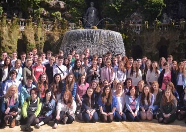 Pupils from St Michael's and Lurgan College pictured during their trip to Italy.