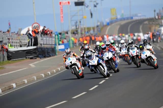 PACEMAKER BELFAST 19/5/12
International North West 200 Road races.
Alsatair Seeley leads the way in the supersport race  during todays North West 200 road races in Portrush.
Photo Stephen Davison/Pacemaker Press