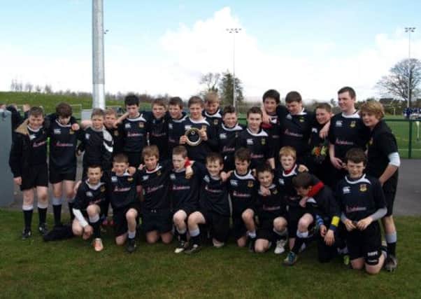 Ballymena under-13s who won the Ulster Plate competition after beating Ballyclare in Saturday's final at COokstown.