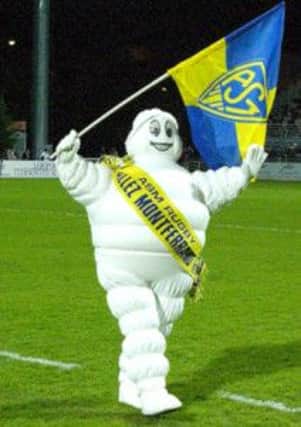 Michelin man will be throwing his support behind ASM Clermont Auvergne in the Heineken Cup final.