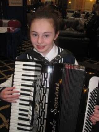 Lauren Blackburn who was placed 6th in the 14 & Under Polka Solo Section at the UK Accordion Championships. INLT 19-666-CON