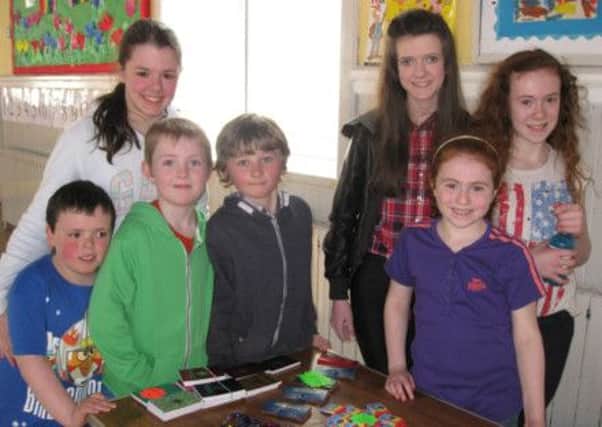 Ballyhenry Presbyterian Juniors enjoyed helping out at the CE requisites stall. INNT 19-506CON