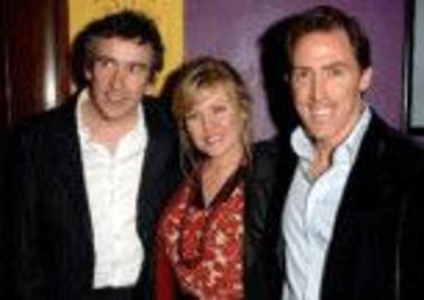 Steve Coogan, Ashley Jensen and Rob Brydon at the UK premiere of 'A Cock and Bull Story' produced by Londonderry man Andrew Eaton.