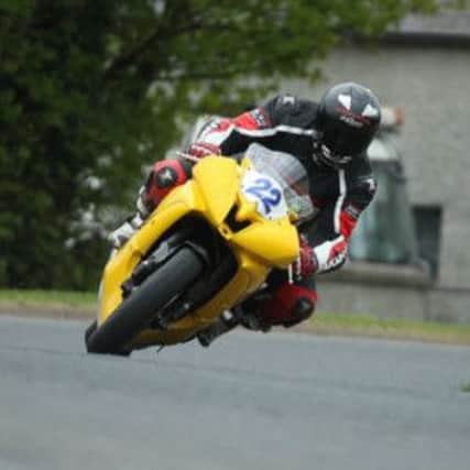 Randalstown's Stephen McIlvenna on his R6 in the Supersport race. Picture: Roy Adams.