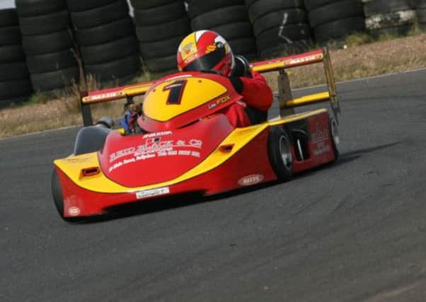 Hillsborough's Liam Fox the NI 250cc Superkart champion won last time out at Nutts Corner Circuit.