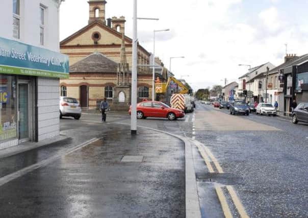 The junction of William St and Charles St, Lurgan, where a serious assualt took place. INLM20-212.