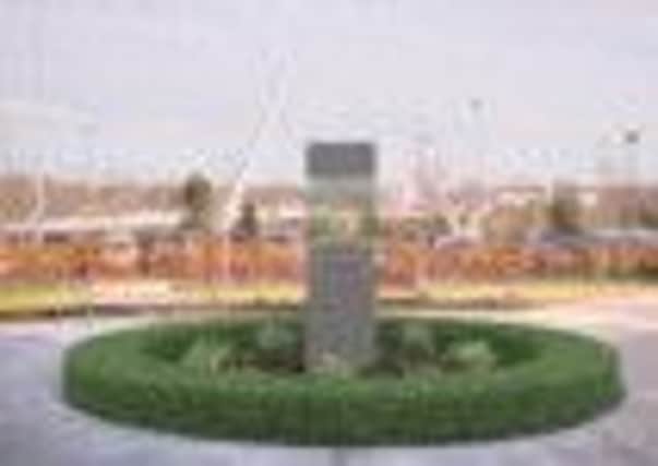 Londonderry's new eternal peace flame that will be unveiled in the presence of Martin Luther King III on Sunday, with the Peace Bridge in the background.