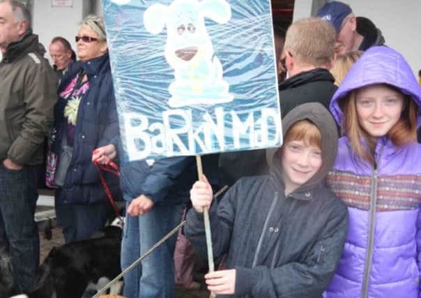 Young dog protesters at Portrush.MARK JAMIESON.