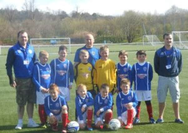 Banbridge Rangers Under 10's before their game at Murray Park.