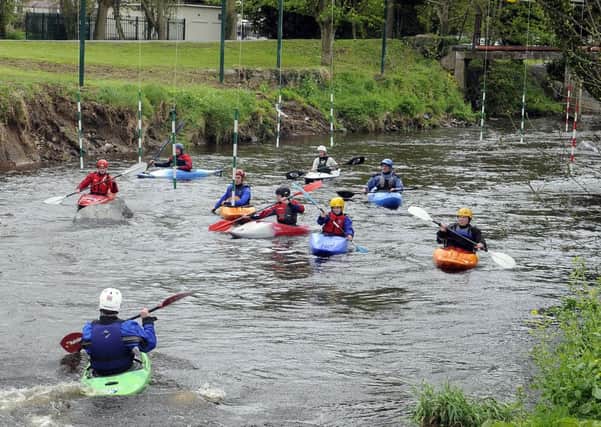Local canoists on the Slalom Course at Gilford Community Centre © Edward Byrne Photography INBL20-237EB