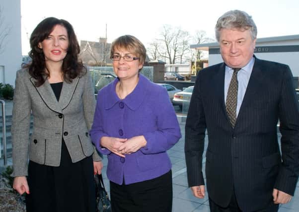 Professor Deirde Heenan, Margaret Ritchie and Jack Magill in former lives shortly after the £14.5m Foyle purchase was made.