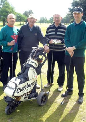 Eric Sands, Wilton Simpson, Brian Craig and Richard Armstrong ejoyed their round at Raceview. INBT 22-932H