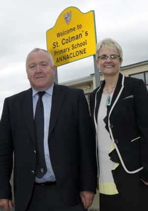 South Down MP Margaret Ritchie and Cllr Seamus Doyle welcomed the temporary increase in the P1 admissions for September 2013 at St Colman's PS Annaclone  © Edward Byrne Photography INBL23-214EB
