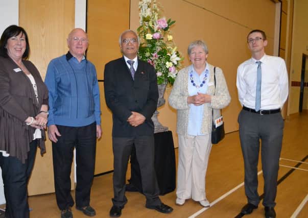 Pictured are Vivienne Abernethy, Rev Jim Harron, Dr Inderjit Bhogal- Leader of Corrymela Centre, Rev Liz Harron and Andrew Dunlop, Jethro Centre Manager.  INLM23-009