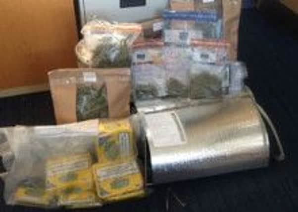 Some of the drugs seized during a PSNI operation in Taghnevan