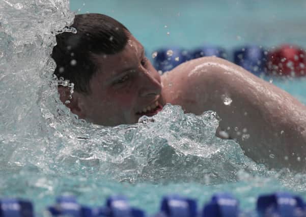 A Special Olympics Ulster athlete takes to the pool to compete in Special Olympics Ulsters regional aquatics event, which was held in Lisburn recently (Friday 31st May and Saturday 1st June). Picture by Darren Kidd /Presseye.com