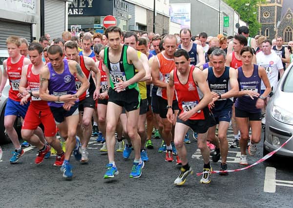 A quick look at the competition as the 5k Fairhill Shopping Centre road race started last week at the Braid Arts Centre. INBT 24-816H