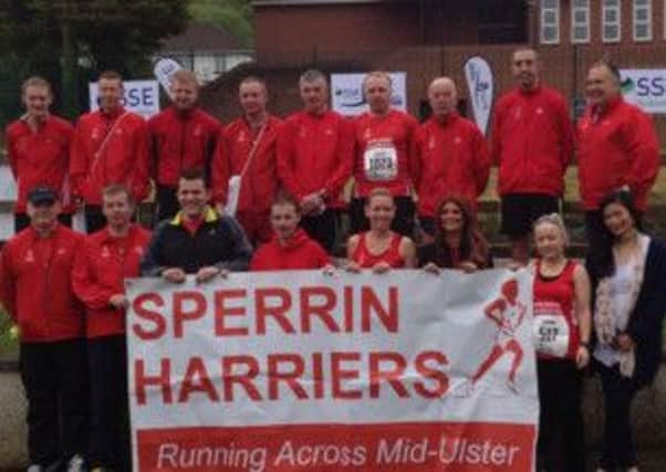 Members of Sperrin Harriers who have enjoyed a hectic racing schedule in recent weeks. INMU24 500con
