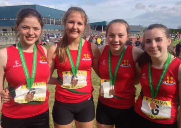 Friends School Junior Girls Relay Team of Niamh Porter, Rachel Barnes, Rosie Henderson and Mollie Newell finished in 3rd place in the Irish Athletics Finals which is a fantastic achievement.