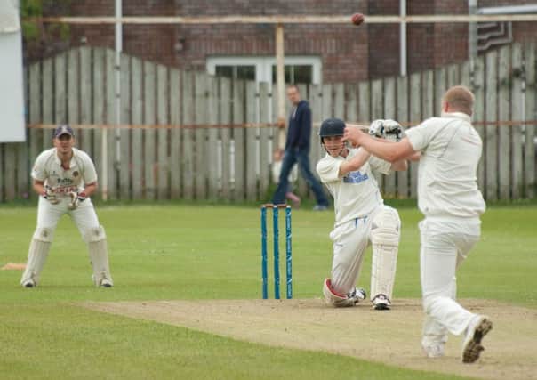 Ricky Lee Dougherty pictured at the crease for Donemana during their match against Eglinton. INLS2513-215KM