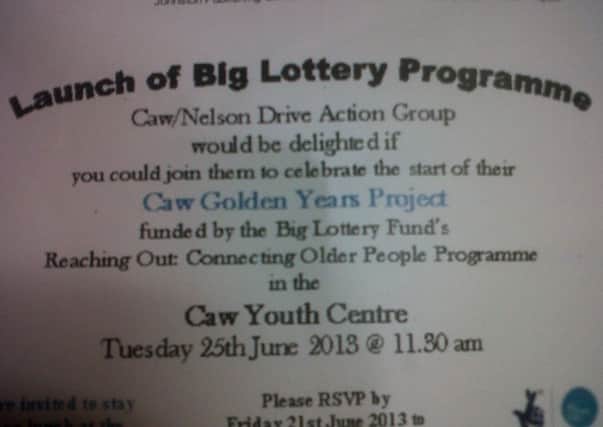 Launch of the Big Lottery grant