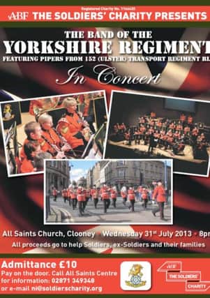 Charity concert by the Yorkshire Regiment