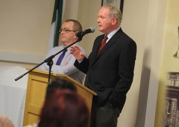The Deputy first minister, Martin McGuinness launches the republican book of remembrance at the Sinn Fein Centre. (3006SL12)