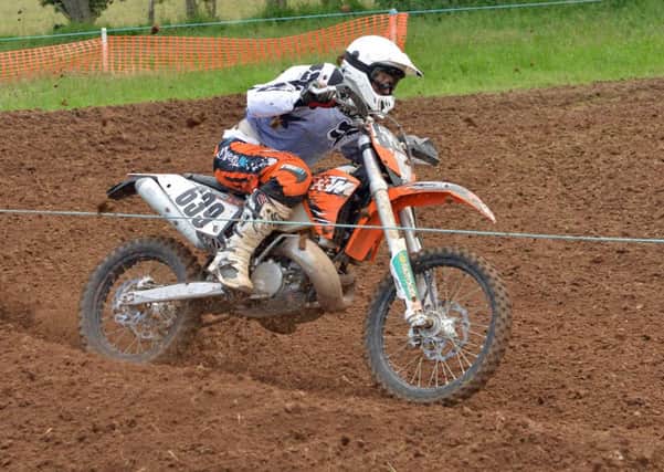 Local rider Paul Connolly pictured on his KTM 250 during the Veteran Championship Class at Quay Park. INLT 28-013-PSB