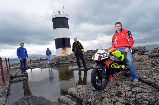 Milwaukee Yamaha confirms Dunlop's entry for Armoy Road Races as Dunlop dynasty pays Rathlin Island a visit. William Dunlop is pictured with cousins Paul Robinson and Sam Dunlop and Clerk of the Armoy Course Bill Kennedy at one of the remote lighthouses. No motorbikes are allowed on Rathlin so special permission had to be sought before several hours were spent around the beautiful island. All three cousins will race in the Armoy Road Races at the end of the month, 26th and 27th July in Armoy.