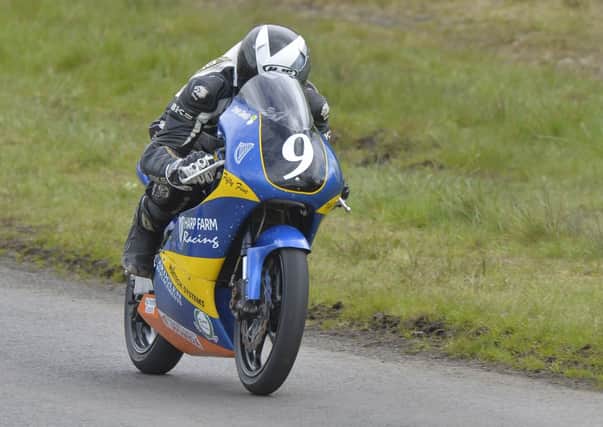 Hillsborough rider Bruce Moulds at the Tandragee 100 in May. Pic by  Rowland White/PressEye