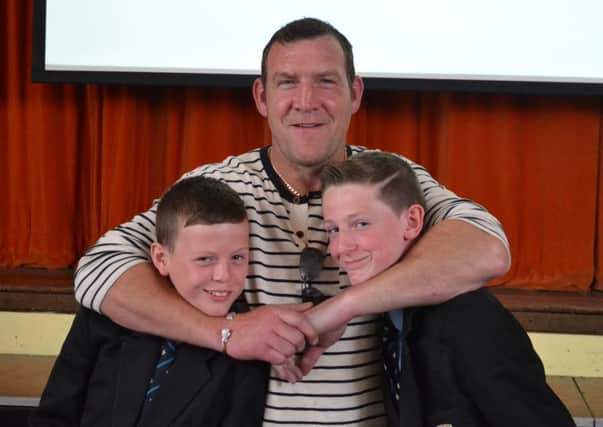 James O'Donnell and Ruairi Campbell of St. Louis Grammar, with special guest Martin Rogan.