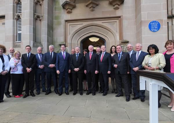 The great and the good gather at Magee for a recent British Irish Council meeting. Dr Farry has hinted a target of 9.4k new student places by 2020 may not be achievable.