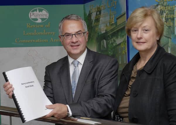 Forrmer Environment Minister Alex Attwood and Mary MacIntyre, Director of Strategy Planning at Orchard House.