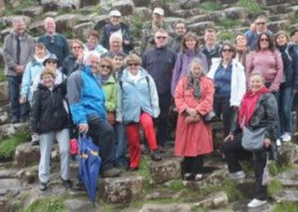 The visitors pictured at the Giant's Causeway. INCR30-131S