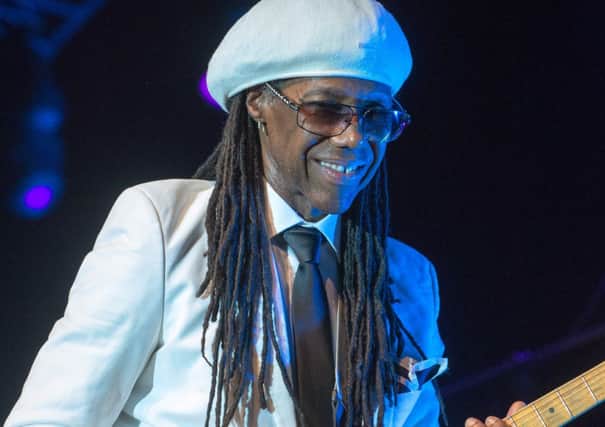 No Fee for Reproduction Single use only

Funk legend Nile Rodgers on stage in The Venue 2013 on sunday night during the annual Celtronic in association with the City of Culture 2013 in Derry~Londonderry. Picture Martin McKeown. Inpresspics.com. 28.7.13