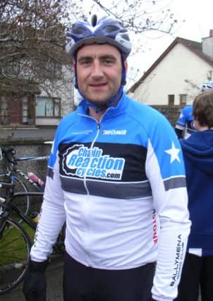 Jason Burns, who won Ballymena Road Club's race at Clough.