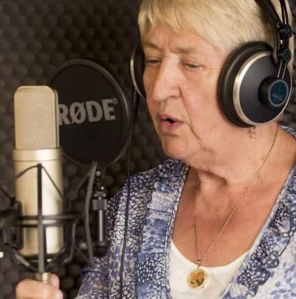 Kathleen Tracey recording 'Noreen Bawn' at the Nerve Centre.