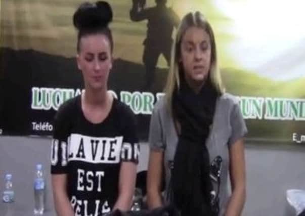 Michaella McCollum Connolly and her Scottish friend Melissa Reid are questioned in this video footage.