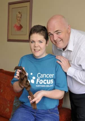 Rebecca and Dooley Harte who continue to fundraise for Cancer Focus NI in memory of the late Anna Harte. INLM33-117gc