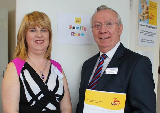 TinyLife CEO, Alison McNulty at the recent launch of the dedicated baby sensory room with Sam Gardiner MLA.