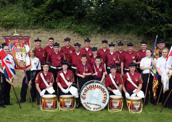 Members of Craigywarren Flute Band who celebrate their 100th anniversary with a parade on Wednesday night.