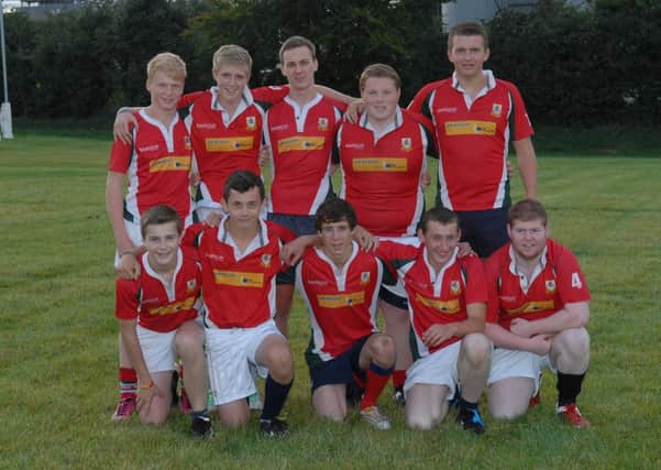 The Larne team which won the Under-17 tournament at the Ophir Sevens. INLT 34-360-PR
